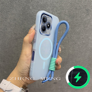 Thích hợp cho ốp điện thoại Realme C53 C51 note 50 Di động có dây đeo vỏ mềm chống rơi TPU 0046