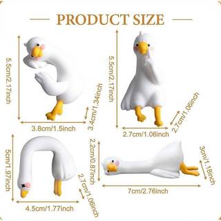 HUXUAN Dễ Thương 3D Nhựa Vịt Hình Hoạt Hình Động Vật Bàn Xe Bảng Điều Khiển Mini Trang Trí Quà Tặng RFT