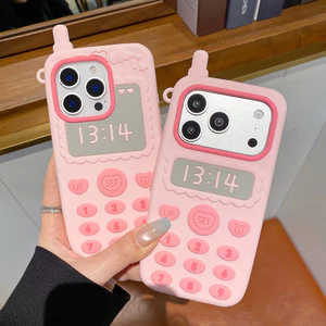Ốp điện thoại di động 3D dễ thương cho iPhone 17 16 15 14 13 12 Pro Max Kawaii Ốp lưng silicon mềm chống sốc