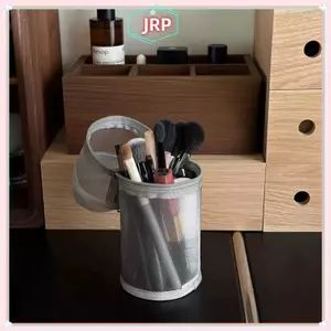 JRP Lưới Kép Cọ Trang Điểm Túi Bảo Quản Bàn Chải Di Động Hộp Đựng Bàn Chải Dung Tích Lớn Đơn Giản Buet Giá Đỡ Du Lịch Đứng Lên Túi JRP