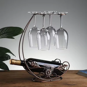 Giá Đựng Rượu, Bộ Đựng Ly Rượu, Sắt Nghệ Thuật Giá Đựng Rượu Phong Cách Châu Âu Sáng Tạo Giá Đựng Rượu Trang Trí Đảo Ngược