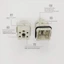 Đầu nối tải nặng 4 + 1 Core 5 Core Side Top Out HA-003-2 Cắm hình chữ nhật Ghế không khí 6 lõi 8 lõi Mông Loại ngang
