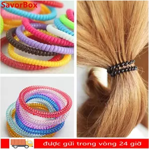 SAVORBOX 20 Dây Buộc Tóc Nữ Co Giãn Siêu Mỏng Dây Điện Thoại