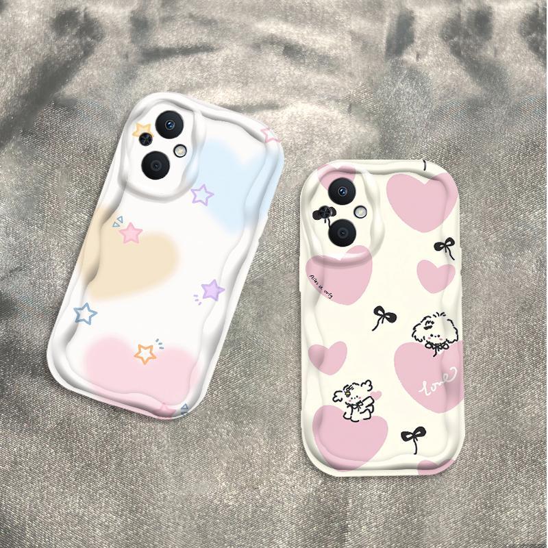 Thích Hợp Cho Reno 7Z 5G / Reno 8Z 5G 3D Mềm TPU Nơ Tình Yêu Vỏ Điện Thoại Chống Sốc