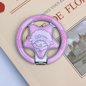 INS Luxury Pink Melody Giá đỡ điện thoại từ tính có gương cho vỏ nam châm và IPhone 13 15 16 17 Pro Max 14 Plus Giá đỡ vòng đeo tay có thể gập lại