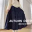 Retro Mori Style Hoa lưng cao ôm hơn Váy bánh dài màu tím Váy dài