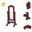 Gương trang điểm nhà búp bê tỷ lệ 1: 12 Gương sàn Mini giả vờ đồ chơi bằng gỗ Retro