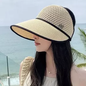 Mũ Cói Chữ M Hở đầu Vành Rộng - Thời Trang