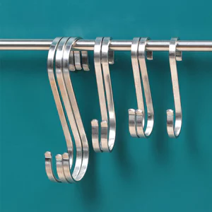 Sáng Tạo Thép Không Gỉ 304 Hình Chữ S Móc Cửa Hàng Quần Áo S-Hook S-Flat Móc Nhà Bếp Móc Quần Áo Hình Chữ S Không Móng Tay Móc Đơn26050607