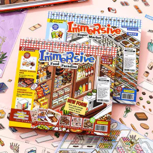 ENWEI 31 Chiếc [Super Stocker Series] Sách Bộ sưu tập nhãn dán phong cảnh 3D quyến rũ dành cho tạp chí Album ảnh Siêu thị Thực phẩm Thiên đường