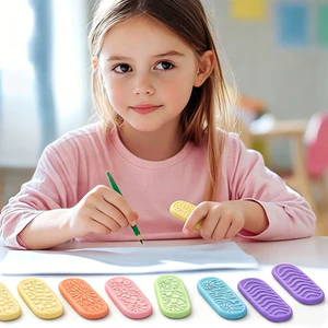 < Pluscloth > Bộ 8 viên đá silicon cho trẻ em – Đồ chơi thần tài lo lắng có họa tiết để giảm căng thẳng Tập trung hỗ trợ lo âu – Đá di động an toàn bền bỉ cho trẻ em Giảm căng thẳng