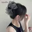 AqToCna Thanh Lịch Nơ Vuốt Tóc Cho Nữ Thời Trang Bé Gái Lưới Ngọt Ngào Kẹp Tóc Đa Năng Lớn Cá Mập Tính Khí Phụ Kiện Tóc Quà Tặng AqToCna