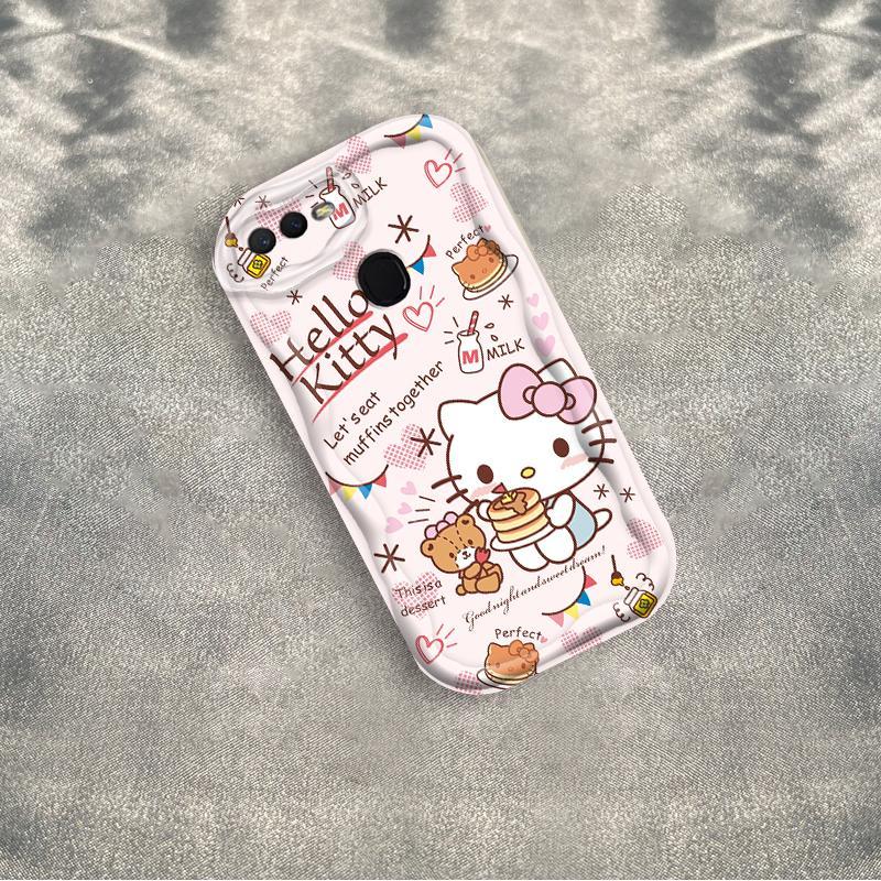 Thích hợp cho OPPO A5S A7 A12 F9 F9 Pro 3D Phụ kiện TPU mềm in họa tiết da báo Kitty Vỏ điện thoại chống sốc