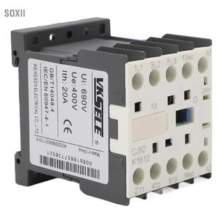 Soxii Công tắc contactor 220V 16A Lắp đặt dễ dàng Khả năng chịu lực tốt Điện tiêu thụ điện năng thấp cho tòa nhà