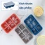 Khay Làm Đá Silicon Có Nắp Đậy Kháng Khuẩn Chống Mùi Tủ Lạnh, Khuôn Làm Đá Làm Thạch
