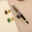 GETVOW Scarab Beetle Pen Clip, Scarab Beetle với Pen Loop Pen Pen Clip, Kim Loại Đàn Hồi Trang Sách Đánh Dấu Văn Phòng Phẩm Phụ Kiện