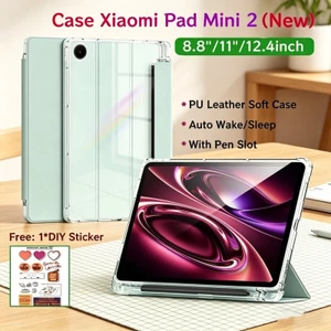 Ốp lưng Xiaomi Pad Mini 2 8.8 inch 2026 có khe cắm bút, vỏ bảo vệ từ tính, mặt sau trong suốt, tương thích RedMi K Pad 2, Xiaomi POCO Pad X1, Xiaomi Pad 8 Pro 11.2 inch