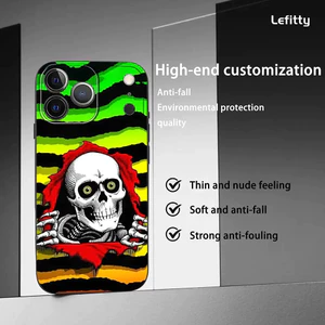 Ốp Điện Thoại P-Powell P-Peralta Thời Trang TP-2 Cho iPhone 17 16 15 14 13 Pro Max Plus Mini Đen Mờ Vỏ Mềm Funda