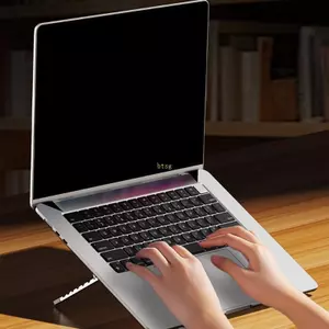 Btsg Giá đỡ máy tính xách tay có thể gập lại nhiều màu với khung kim loại và điều chỉnh vị trí gõ thoải mái