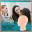 Đầu tập luyện mở rộng lông mi làm đẹp dành cho thẩm mỹ trang điểm Đầu Mannequin silicon mềm có lỗ gắn (R F C V)