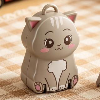 Thép không gỉ Cắt Móng Tay Dễ Thương Hình Mèo Con Móc Khóa Có Thể Gập Lại Di Động Móng Tay Quay Móng Chân Móng Tay Tông Đơ Cắt decfeyeth