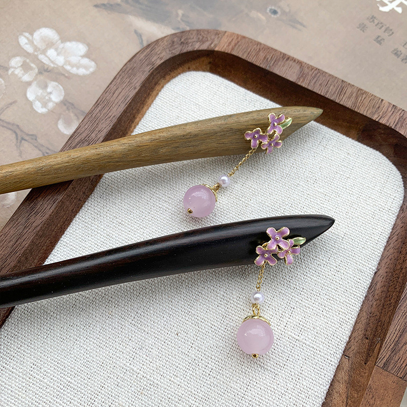 Kẹp Tóc Gỗ Đàn Hương 18cm - Phù Hợp Với Style Hanfu và Văn Học Hàng Ngày