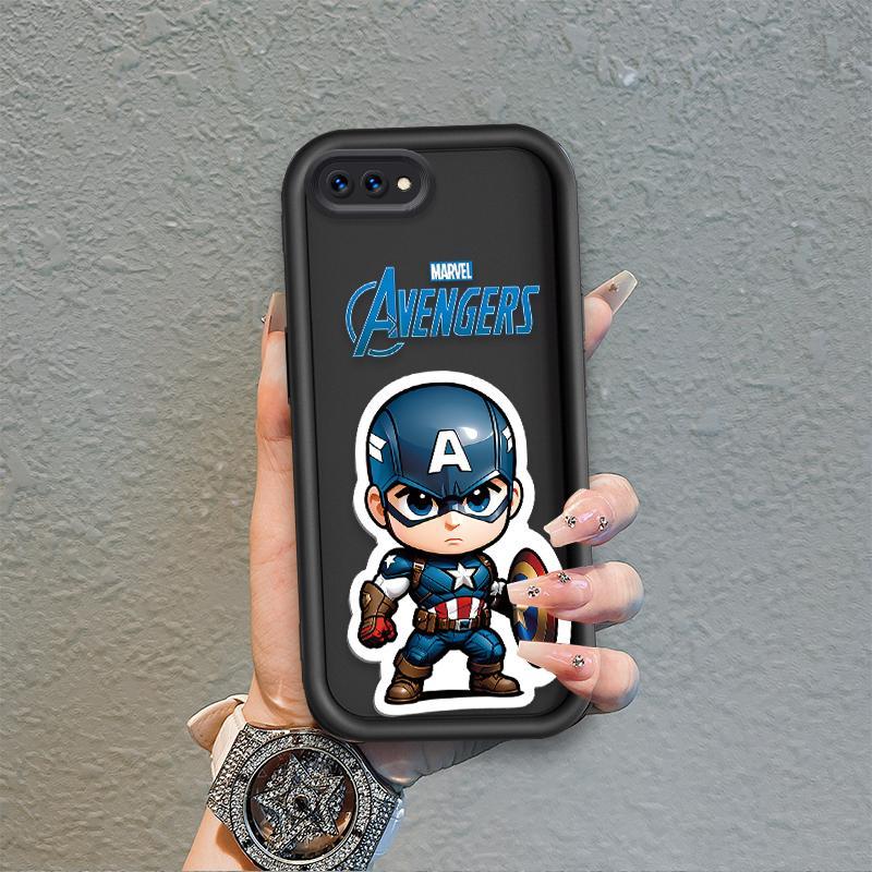 Áp dụng cho OPPO A3S A12E Vỏ điện thoại thông minh silicon hoạt hình TPU Captain America Iron Man Angel Angel Eye Ốp lưng chống sốc