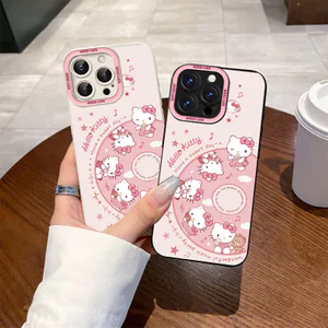 Ốp lưng iPhone hình mèo Hello Cat bằng silicone lỏng mềm cho iPhone 11 12 13 14 15 16 17Pro Max IP 7 8 Plus