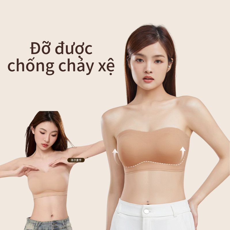 Áo Quây Không Dây Chống Tụt,Áo Lót Tàng Hình Siêu Ôm Siêu Nâng,Không Gọng,thông thoáng,nhiều kích cỡ