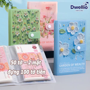 Sổ tiết kiệm tranh sơn dầu cao cấp, kèm 100 phong bì, chống thấm nước, dùng đựng tiền mặt và thẻ ngân hàng