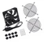 Quạt PC 120mm cực yên tĩnh NAMA với điều chỉnh tốc độ 3 cấp độ Lưới tản nhiệt kim loại có thể tháo rời