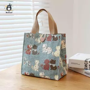 Thời trang Mới Dung tích lớn Đi ra ngoài Túi đựng hộp cơm trưa Bento vừa Túi xách Mới