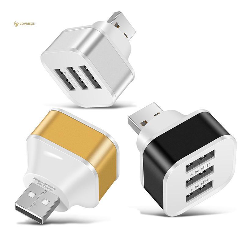 Bộ mở rộng sạc USB trên ô tô MUQV 2.0 Bộ chia USB mở rộng 3 cổng có đèn báo Cắm và chạy 3 trong 1 cho điện thoại thông minh Hubs n