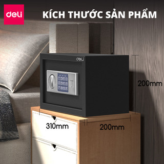 Két Sắt Điện Tử Khóa Mật Mã DELI Két Sắt Mini Chống Trộm Khóa Số Điện Tử, Hợp Kim Thép