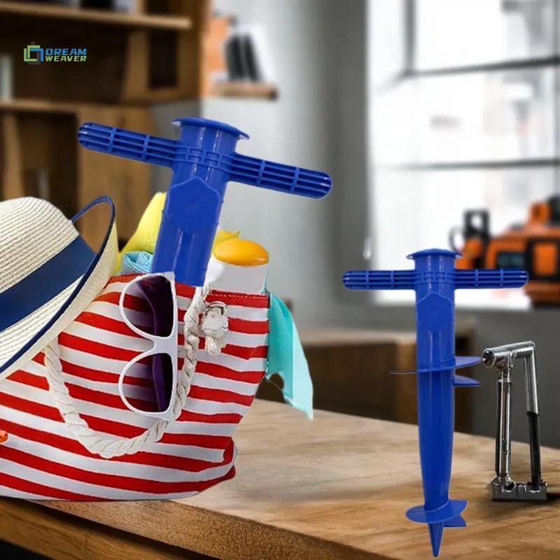 [Dream Weaver] Đế ô bằng nhựa có thể điều chỉnh Sun Beach Patio Sand Ground Dụng cụ cố định đế neo Spike Auger Giữ giữ lối vào sân vườn mới