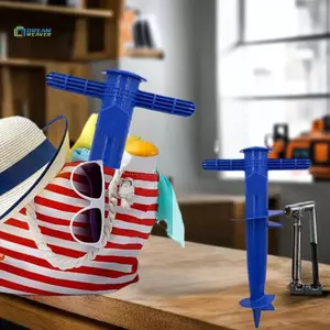 Đế ô bằng nhựa có thể điều chỉnh Sun Beach Patio Sand Ground Dụng cụ cố định đế neo Spike Auger Giữ giữ lối vào sân vườn mới