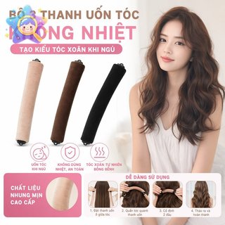 Máy Uốn Tóc Không Nhiệt 3 Chiếc Nhung Cover Không Hư Tổn Nhiệt Ngủ Tạo Kiểu Tóc An Toàn Lâu Dài Uốn Cong