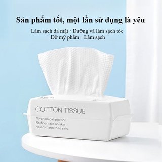 Khăn mặt dùng một lần Vải làm sạch Cotton mềm mại Tẩy trang phòng tắm thấm hút nhẹ nhàng