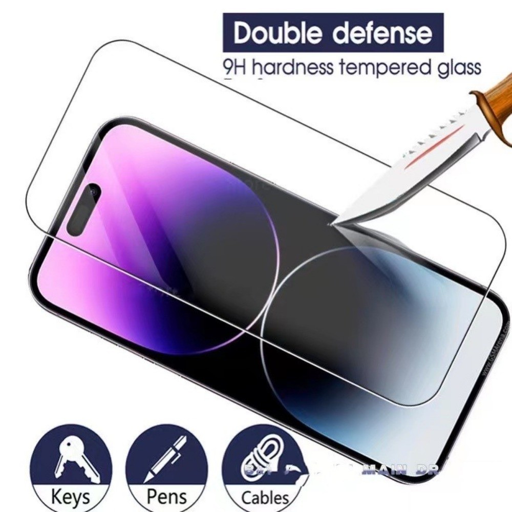 Phim Kính Trong Suốt Cho iPhone 17 Pro Max 17 Air 16 Plus 15 14 13 12 11 Xs Max XR IX Bảo Vệ Màn Hình Trong Suốt Hoàn Toàn