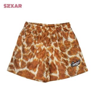 Mùa Hè Quần Short Nam Thể Thao Da Báo In Hình Tập Thể Dục, Hợp Thời Trang