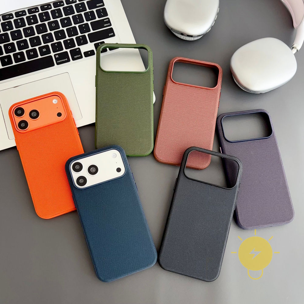 Phone Case For iPhone 17 Pro Max 16 15 14 13 TPU Magnetic Fabric Aesthetic Korean Cute