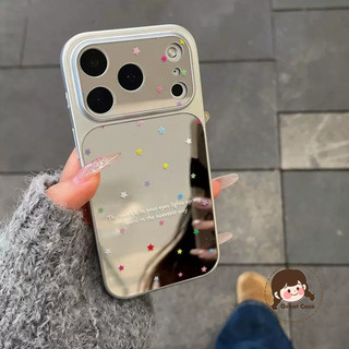 Ốp Điện Thoại Gương Bạc Ngôi Sao Màu Cho Realme 15 15T 14 14T 13 12 Pro Plus Lite GT Neo6 SE GT8 GT7 7T GT6 6T V23 V23i 5G 4G Vỏ Mềm Chống Sốc Dễ Thương