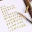 Golden Beauty Pen Hộp Đựng Lớn Có Thể Thêm Mực Vàng Nhân Vật Vàng Bút Cứng Bút Thư Pháp Bàn Chải Loại Bút Bàn Chải Bút Mềm Thư Pháp Bút