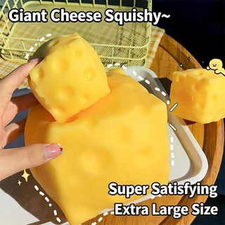 Khối Khổng Lồ Phô Mai Bóp Đồ Chơi Mô Phỏng Kích Thước Cực Lớn Phô Mai Fidget Đồ Chơi Chậm Phục Hồi Định Hình Bóng Thông Hơi Cho Người Lớn Quà Tặng