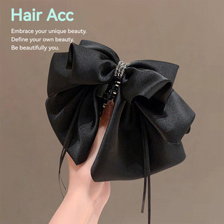 Kẹp Tóc Phong Cách Hàn Quốc từ Vải Đuôi Ngựa, Size Lớn với Chiếc Nơ Elegant