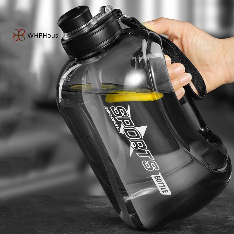 < WHPHous-t > Bình nước thể thao 2800ML Ấm đun nước tập thể dục dung lượng lớn Bình nước miệng lớn có ống hút Tay cầm ngoài trời Bình lớn Đẹp