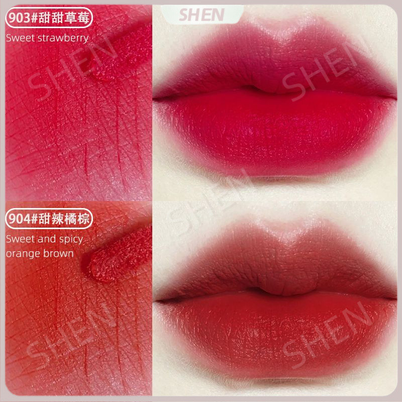 Nhung Matte Matte Làm Trắng Không Phai Màu Nhúng Cốc Son Môi Chống Thấm Nước Học Sinh Môi Men Đậu Dán Màu Son Môi