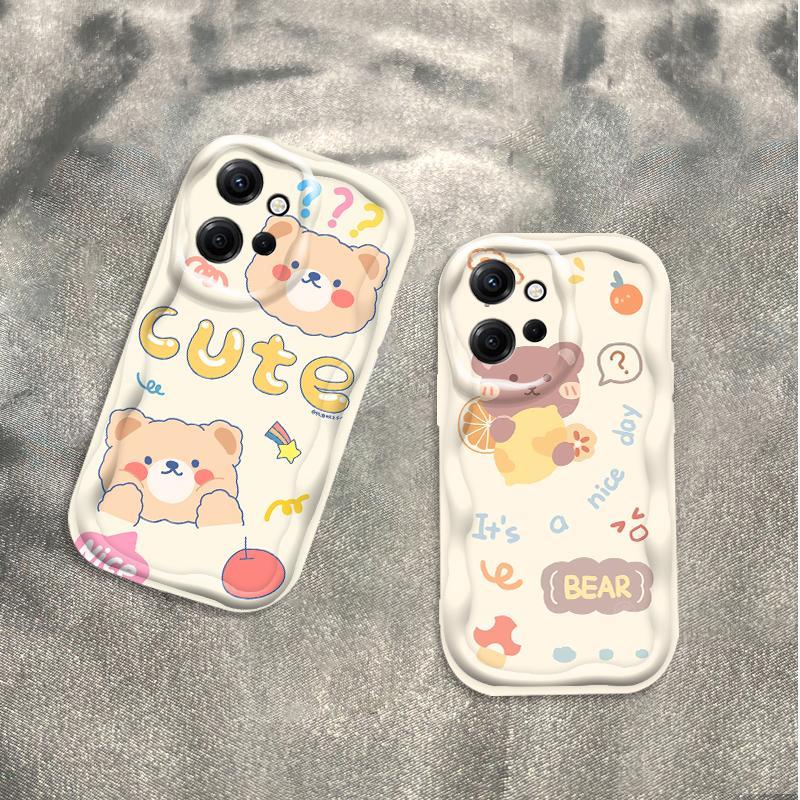 Thích hợp cho Redmi Note 12 4G Wave Soft TPU Bear Rilakkuma Vỏ điện thoại chống sốc