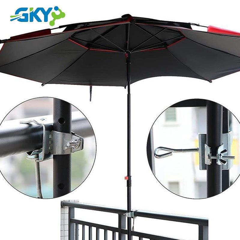 GKY 1 Chiếc Sân Ô Đứng Kẹp Nặng Kim Loại Ô Giá Đỡ Ajustable Ngoài Trời Ô Đế Và Gắn Ghế Kẹp GKY