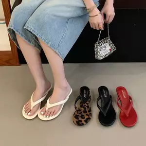 TT 2026 Phong Cách Mới Flip-Flops Giày Sandal Cao Gót Dép xỏ ngón Giày Dép xỏ ngón Mùa Hè
